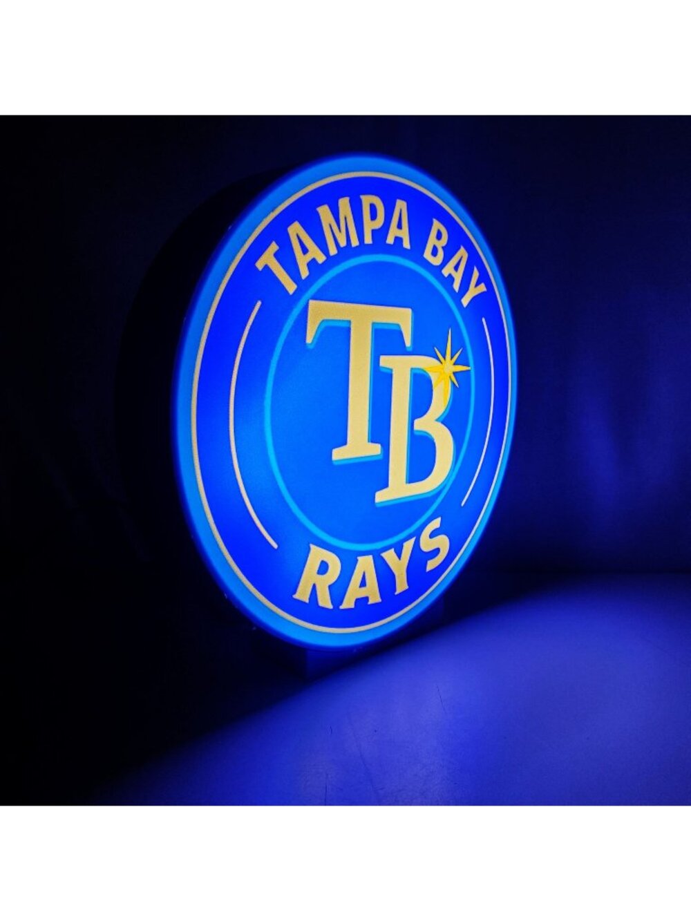 Tampa Bay Rays 9" LED Light Box Sign - USB Powered with Dimmer Switch - Made in